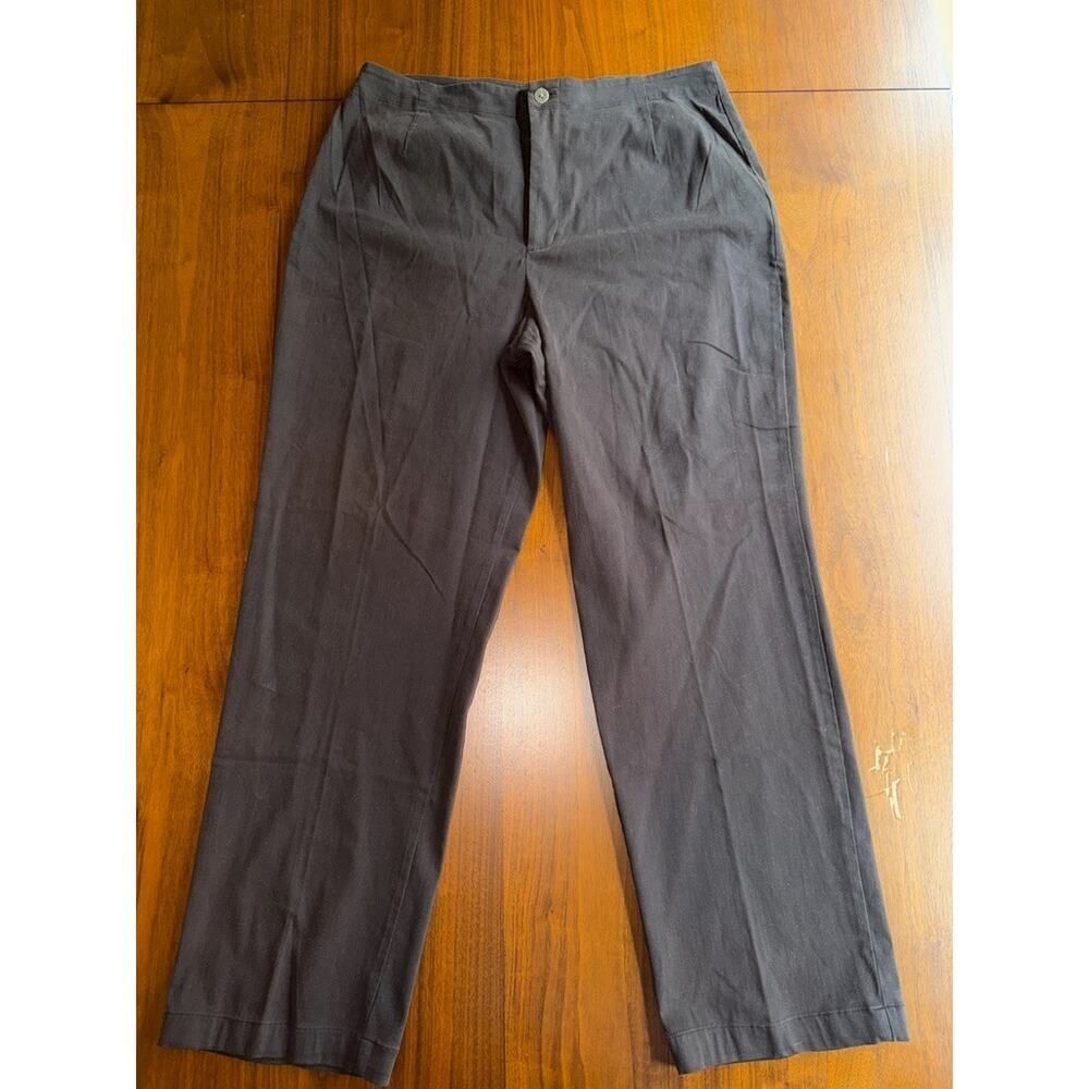Vintage Chico's Design Women's Cotton Blend Brown Pants - Size 2